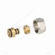 Multilayer brass hydraulic hose fitting compression screw adaptor Wholesale Brass compression pex pipe fittings